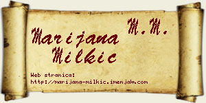 Marijana Milkić vizit kartica